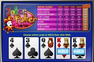 Joker poker mh Video Poker