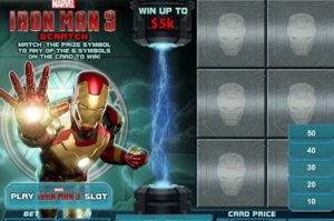 Iron man 3 scratch Rubbelkarten Spiel