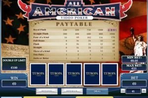 All american Video Poker